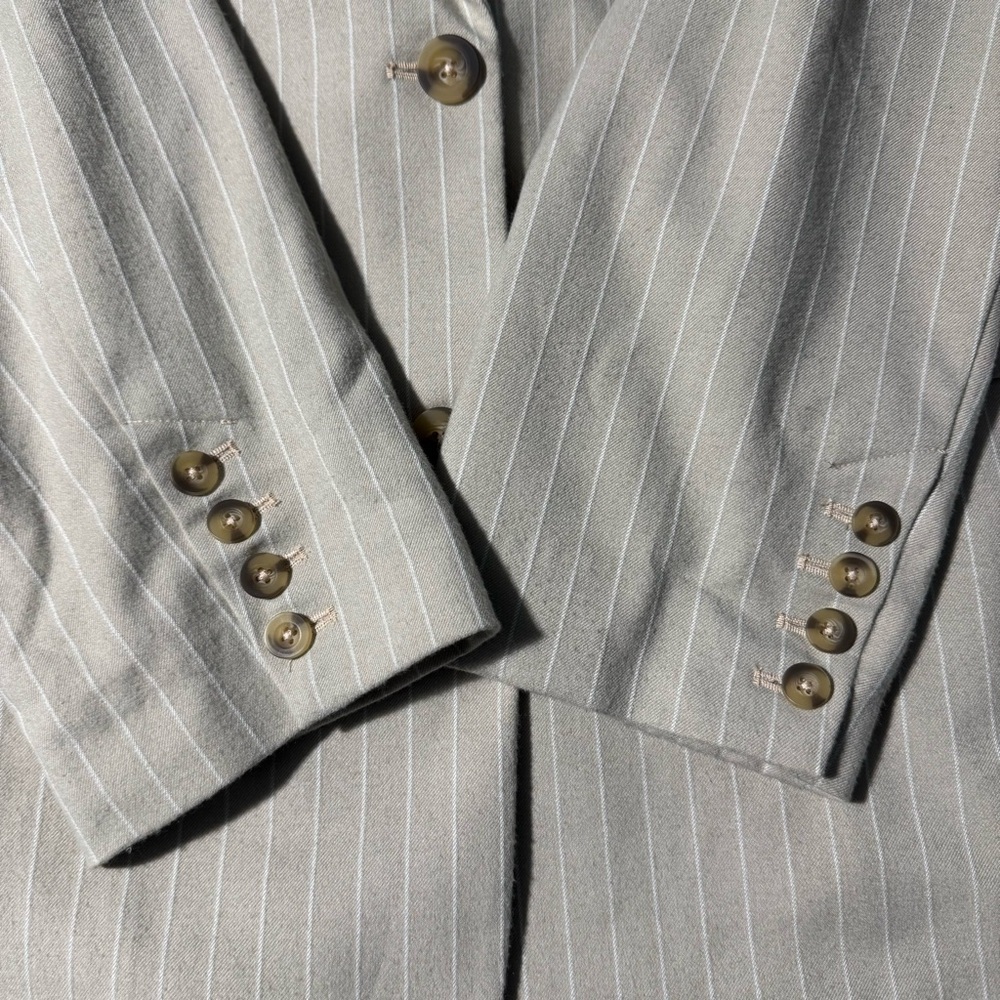 Free People NWT Reggie Pinstripe Blazer Size Large Oversized Tailored Jacket - Picture 9 of 9